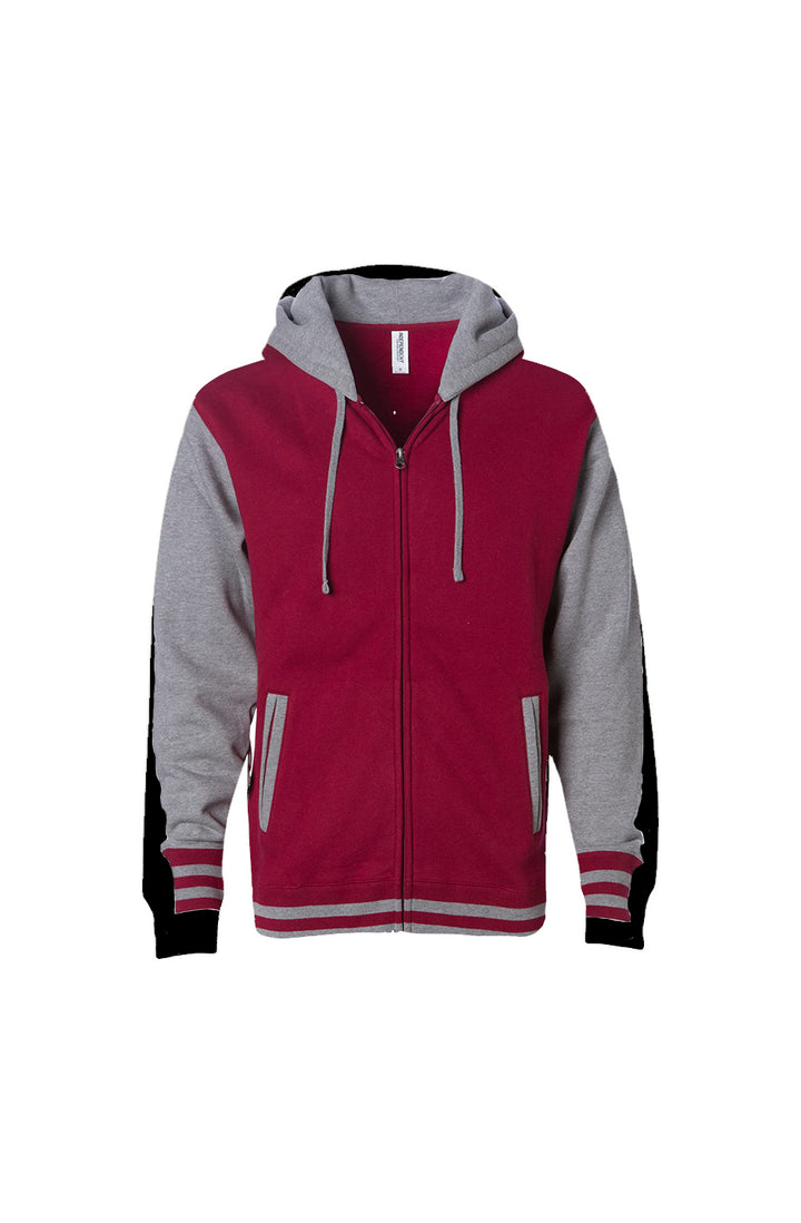 RC UNISEX HEAVYWEIGHT VARSITY ZIP BASEBALL HOOD