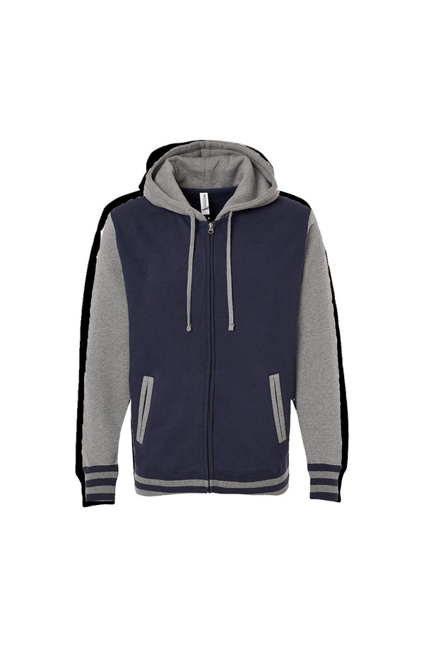 RC UNISEX HEAVYWEIGHT VARSITY ZIP BASEBALL HOOD